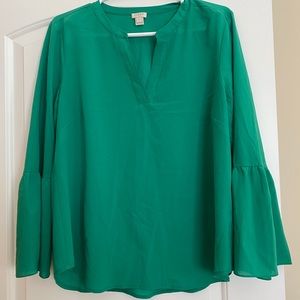 J.Crew Blouse with Bell Sleeves